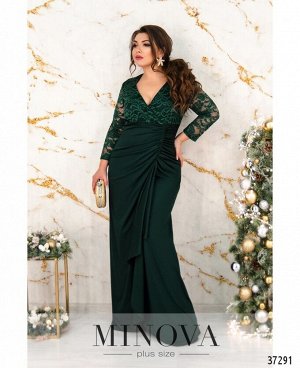 Платье №8-201-темно-зеленый