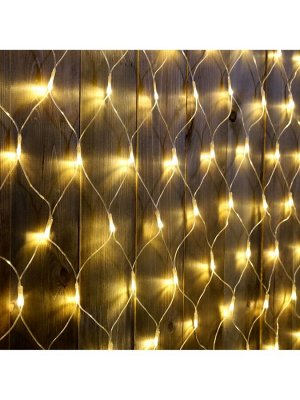 Гирлянда «Сеть» 2*3 м, IP44, УМС, прозрачная нить, 384 LED, свечение тёплое белое, 220 В
