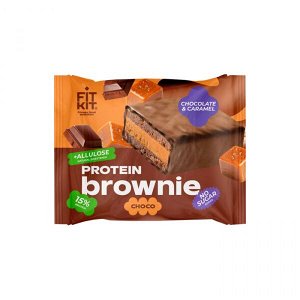 Батончики / печенье / напитки Fit Kit Protein Brownie глазированный 50g