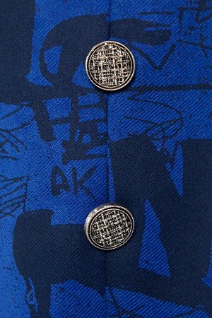 Платье трикотажное Конфетти (синее) П14294-18М