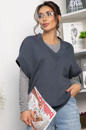 Костюм трикотажный Уютный шарм (серо-синий) К14251-5М
