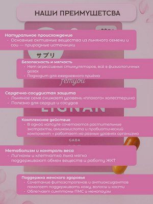 Комплекс для поддержания гормонального фона женщины в период 40+ Фэмю ЛИГНАН, 30 капсул