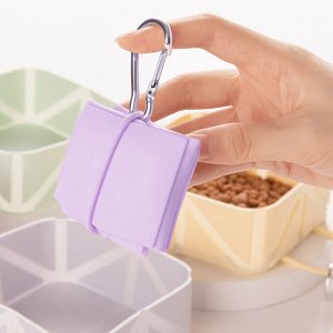 Складная миска для собак и кошек, силикон, 500 мл.