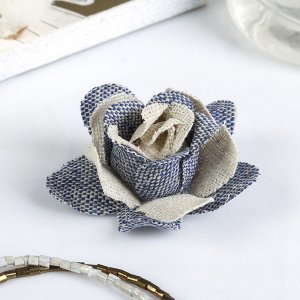 Декор для творчества "Винтажные розы" синий оттенок (набор 4 шт) 8х4,5х4,5 см