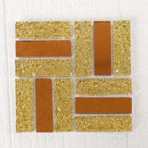 Мозаика стеклянная на клеевой основе № 18, цвет золотой