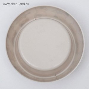 Миска «Мур-мяу» для кошек 0.3 л, 14.5x14.5x4 см, светло-бежевый