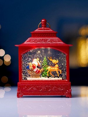 Фигура светодиодная «Упряжка» 5.5x14x19.5 см, от батареек 3хААА, музыка, USB, свечение тёплое белое