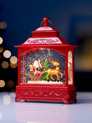 Фигура светодиодная «Упряжка» 5.5x14x19.5 см, от батареек 3хААА, музыка, USB, свечение тёплое белое