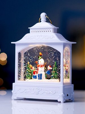 Фигура светодиодная «Снеговик» 5.5x14x19.5 см, от батареек 3хААА, музыка, USB, свечение тёплое белое