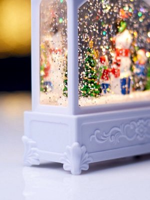 Фигура светодиодная «Снеговик» 5.5x14x19.5 см, от батареек 3хААА, музыка, USB, свечение тёплое белое