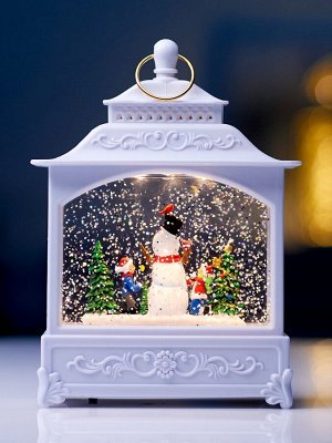 Фигура светодиодная «Снеговик» 5.5x14x19.5 см, от батареек 3хААА, музыка, USB, свечение тёплое белое