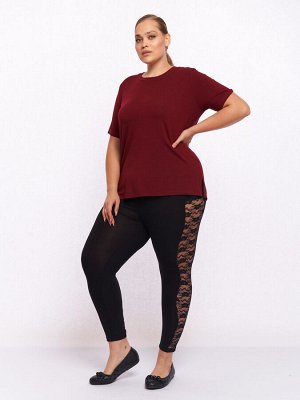 Леггинсы с кружевом LL13139BLK00
