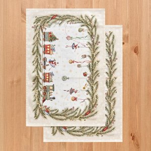 Премиальные полотенца «Щелкунчик» 40×60 см, 100% хлопок, твил, бежевые