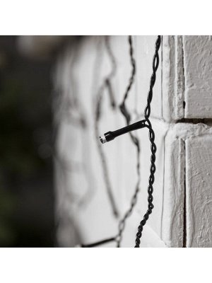 Гирлянда «Бахрома» 3x0.5 м, IP20, тёмная нить, 80 LED, свечение жёлтое, 8 режимов, 220 В