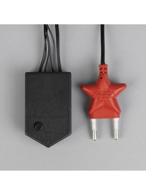 Гирлянда «Бахрома» 3x0.5 м, IP20, тёмная нить, 80 LED, свечение мульти, 8 режимов, 220 В