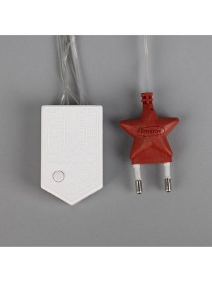 Гирлянда «Бахрома» 3x0.5 м, IP20, прозрачная нить, 80 LED, свечение фиолетовое, 8 режимов, 220 В