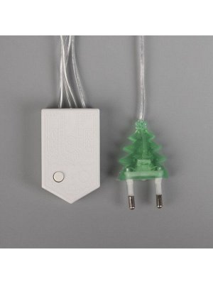 Гирлянда «Бахрома-арка» 1x1 м, IP20, прозрачная нить, 126 LED, свечение мульти, 8 режимов, 220 В