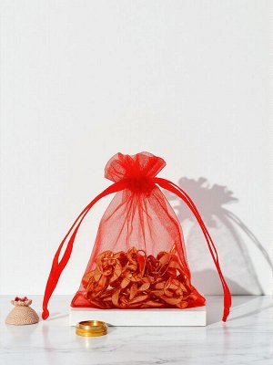Мешочек подарочный, 7x9 см, красный