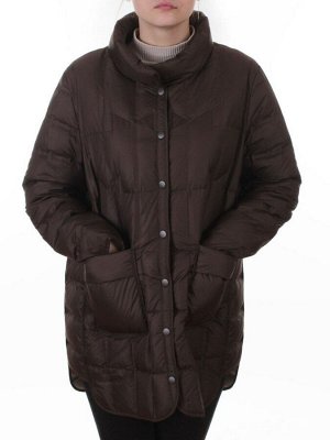 H24-328 BROWN Куртка пуховая облегченная женская (белый утиный пух)