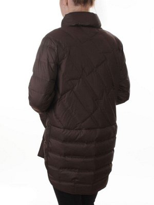 H24-328 BROWN Куртка пуховая облегченная женская (белый утиный пух)