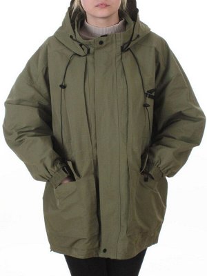 3096 GREEN Куртка демисезонная женская (100 гр. холлофайбер)