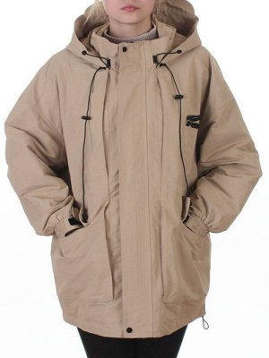 3096 BEIGE Куртка демисезонная женская (100 гр. холлофайбер)