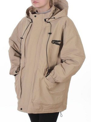 3096 BEIGE Куртка демисезонная женская (100 гр. холлофайбер)