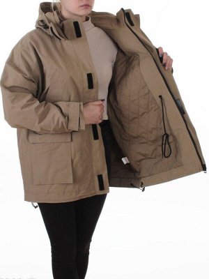 3097 DK. BEIGE Куртка демисезонная женская (100 гр. холлофайбер)