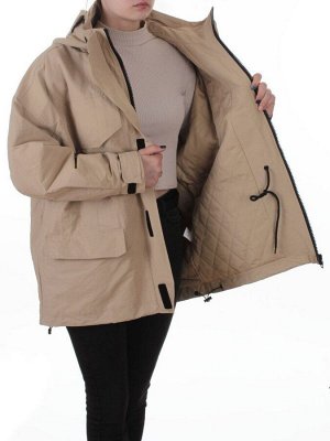 3094 BEIGE Куртка демисезонная женская (100 гр. холлофайбер)
