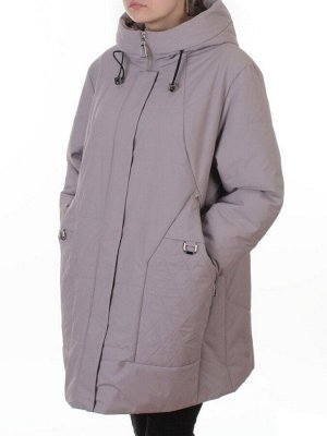 B-617 PINK/GREY Куртка демисезонная женская (100 гр. холлофайбер)