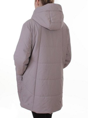 B-617 PINK/GREY Куртка демисезонная женская (100 гр. холлофайбер)