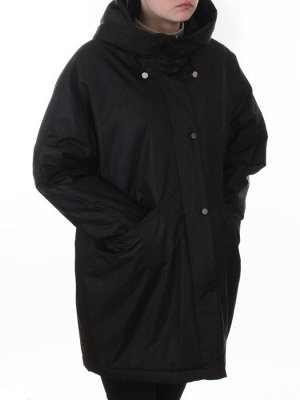 8020 BLACK Куртка демисезонная женская (100 гр. холлофайбер)