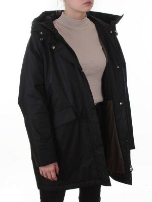 8020 BLACK Куртка демисезонная женская (100 гр. холлофайбер)