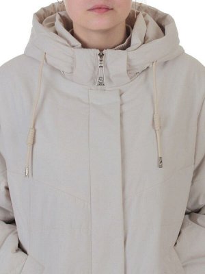 B-552 LT. BEIGE Куртка демисезонная женская (100 гр. холлофайбер)