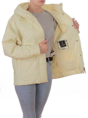 9606 YELLOW Куртка стеганная демисезонная женская (100 гр. холлофайбер)