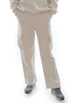 3156/3157 BEIGE/PINK Костюм спортивный женский (95% хлопок, 5% эластан)