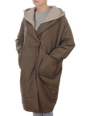 8030 DK. GREEN (KHAKI) Куртка демисезонная женская (100 гр. холлофайбер)