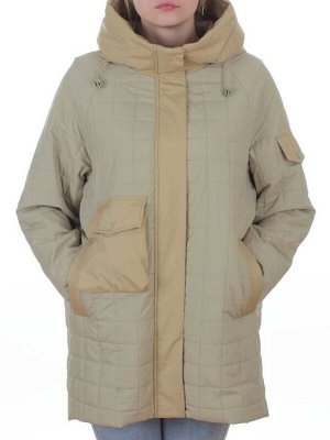 9608 LT. GREEN (OLIVE) Куртка стеганная демисезонная женская (100 гр. синтепон)