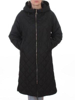 9610 BLACK Куртка стеганная демисезонная женская (100 гр. холлофайбер)