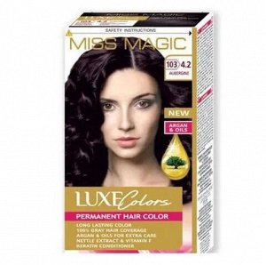 Стойкая краска для волос "LUX COLORS MISS MAGIC" 103/4.2 Баклажан