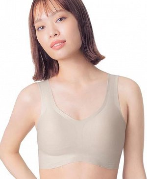Wacoal Wing KB1031 Wireless Bra - невидимый короткий топ с поддержкой груди, светло-бежевый CB