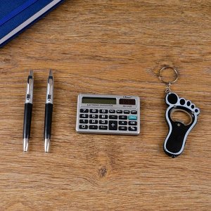 Набор подарочный 4в1 (2 ручки, калькулятор, открывалка)