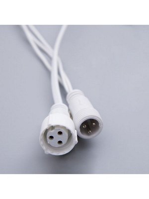 Гирлянда «Бахрома» 3x0.6 м, IP44, УМС, белая нить, 160 SMD-LED, свечение белое, 220 В