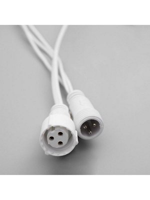 Гирлянда «Бахрома» 3x0.6 м, IP44, УМС, белая нить, 160 LED, свечение синее, 220 В