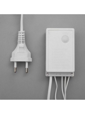 Гирлянда «Бахрома» 4x0.6 м, IP44, белая нить, 180 LED, свечение белое, 8 режимов, 220 В