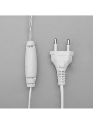 Гирлянда «Бахрома» 4x0.6 м, IP44, белая нить, 180 LED, свечение бело-синее, мигание, 220 В