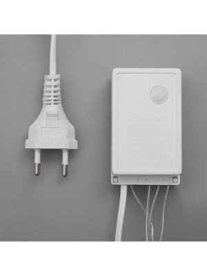 Гирлянда «Бахрома» 4x0.6 м, IP44, прозрачная нить, 180 LED, свечение синее, 8 режимов, 220 В