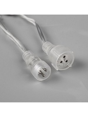 Гирлянда «Бахрома» 3x0.6 м, IP44, УМС, прозрачная нить, 160 SMD-LED, свечение синее, 220 В
