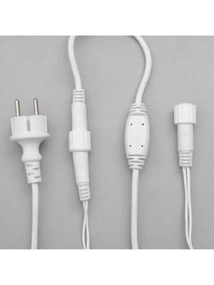 Гирлянда «Бахрома» 3x0.6 м, IP44, УМС, белая нить, 160 SMD-LED, свечение синее, 220 В
