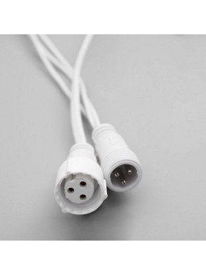 Гирлянда «Бахрома» 3x0.6 м, IP44, УМС, белая нить, 160 SMD-LED, свечение синее, 220 В